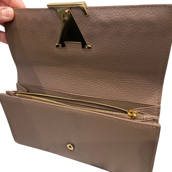 Auth. Louis Vuitton Portefeuille Capucines Taurillon Leather Long Wallet Braided - Picture 5 of 16